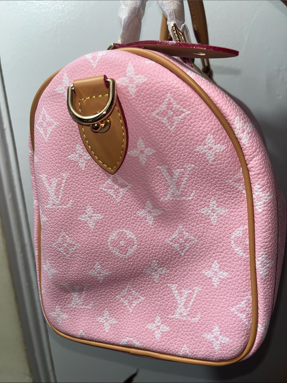 Source Unknown Pink, Hot Pink & Orange Monogram Satchel Set - Picture 5 of 6